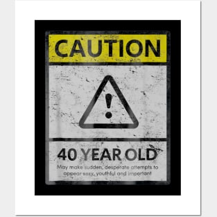 CAUTION 42 Year Old 42nd Humorous Birthday 1978 Gift Posters and Art